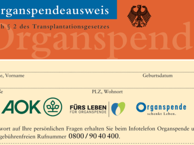 Organspende kann Leben retten. „Deshalb möchten wir auf das Thema Organspende aufmerksam machen und unseren Versicherten die Möglichkeit geben, sich damit auseinander zu setzen, um gut informiert eine Entscheidung zu treffen