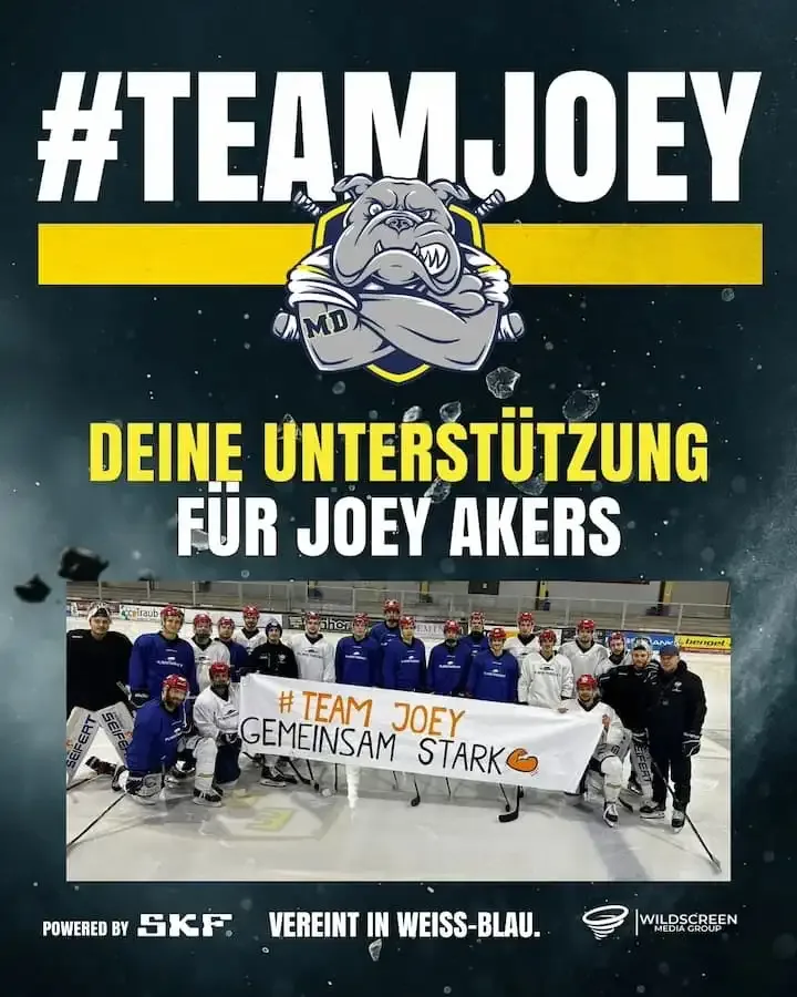 Team Joey Akers – Mighty Dogs Schweinfurt starten Spendenaktion für ihren Mitspieler im Kampf gegen Leukämie