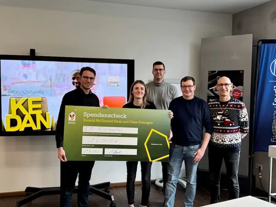 Spendenübergabe von ZF Aftermarket Schweinfurt an das Ronald McDonald Haus Erlangen