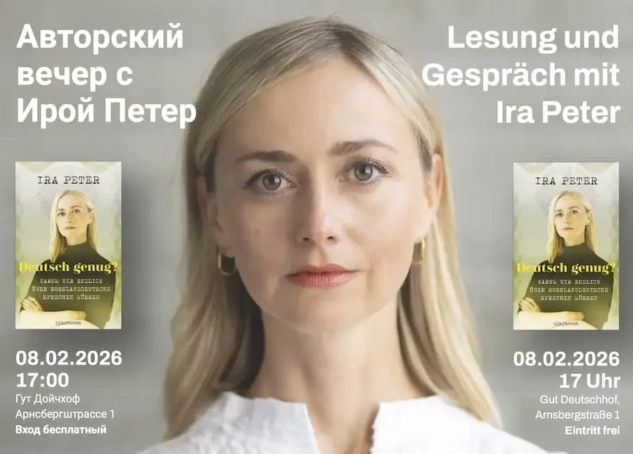 Autorin Ira Peter kündigt Lesung und Gespräch zu Russlanddeutschen am 8. Februar 2026 in Schweinfurt an