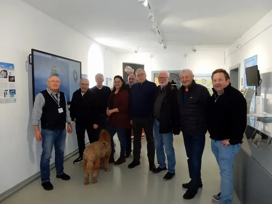 Schulung neuer Museumsführer im Industriemuseum Schweinfurt unter Leitung von Wolfgang Rücknagel