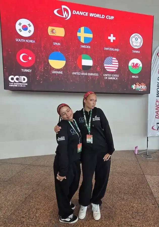 Duo Trouble beim Dance World Cup in Dublin Mira Murk und Lillian Godfrey beim Dance World Cup 2026 in Dublin