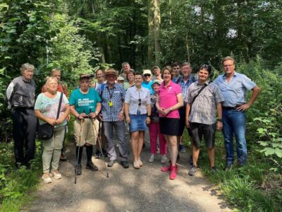 Zwischenstopp im Schwebheimer Wald mit dem CSU-Ortsverband Grafenrheinfeld.