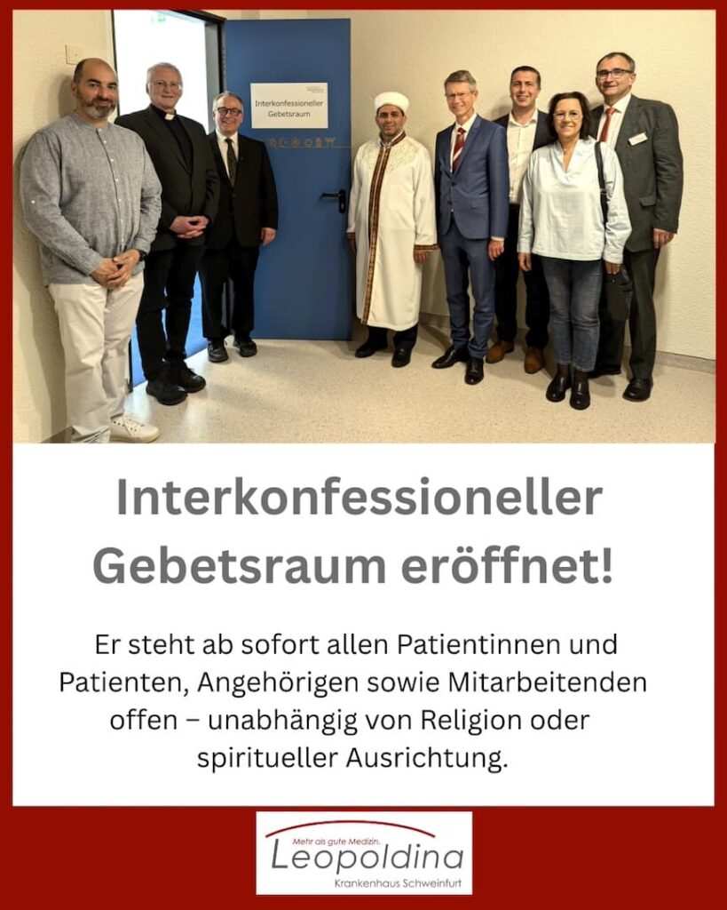 Leopoldina-Krankenhaus eröffnet interkonfessionellen Gebetsraum
