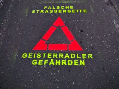 Geisterradler-Sprühaktion