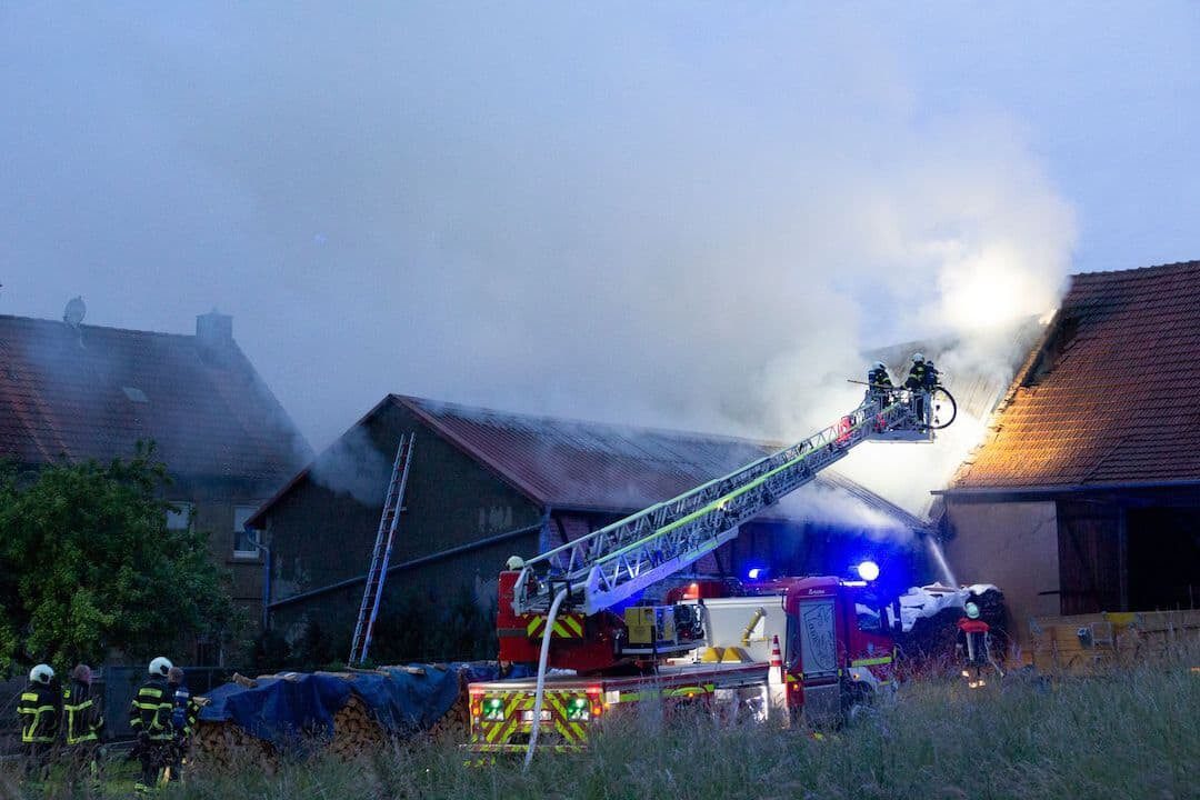 Scheunenbrand in Kaisten , Foto: Tim Mützel
