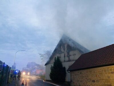 Scheunenbrand in Kaisten , Foto: Tim Mützel