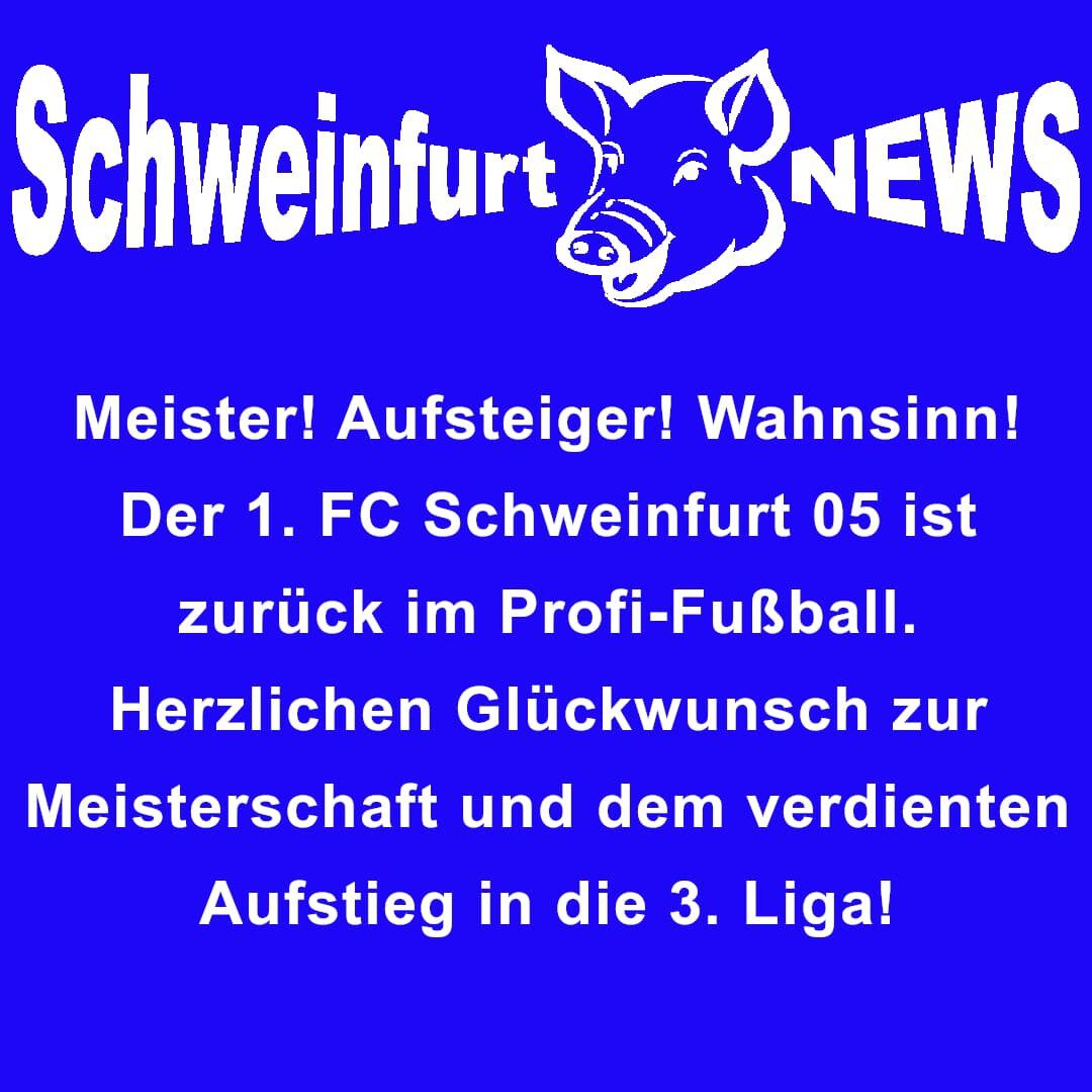 Schweinfurt jubelt! Der FC 05 krönt sich zum Meister und steigt auf in die 3. Liga!