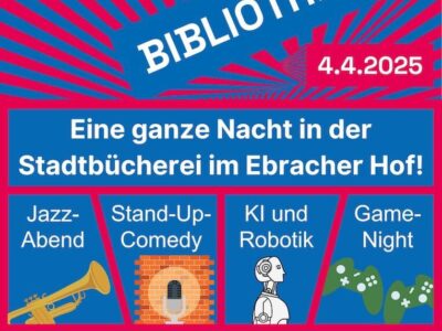 Lachen, Lauschen, Spielen! Mit Comedy, Jazz, Gaming und Schlafsack in der Stadtbücherei Schweinfurt