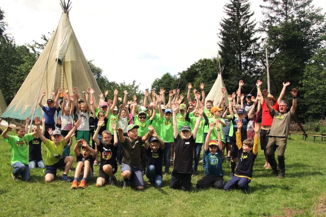 Große Begeisterung bei den insgesamt 46 jungen Naturentdeckerinnen und Naturentdecker beim Junior-Ranger-Camp in Poppenhausen. / Foto: Martin Kremer