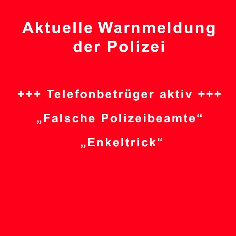 Warnmeldung der Polizei