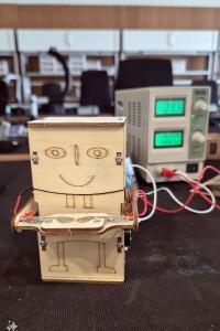 Ein kleiner Roboter zum Mitnehmen (Foto: THWS/Fabian Dax)